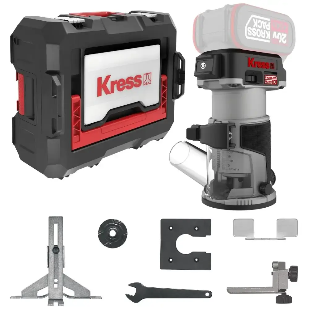 Tupia 6MM para laminado brushless 20V sem bateria e carregador Kress — fotografia de referência