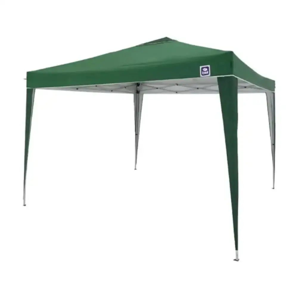 Tenda gazebo verde em poliéster 3X3 metros articulada com pés em alumínio 331200 BEL — fotografia de referência