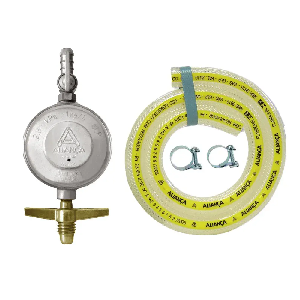 Regulador gás aliança 504 mangueira 120CM