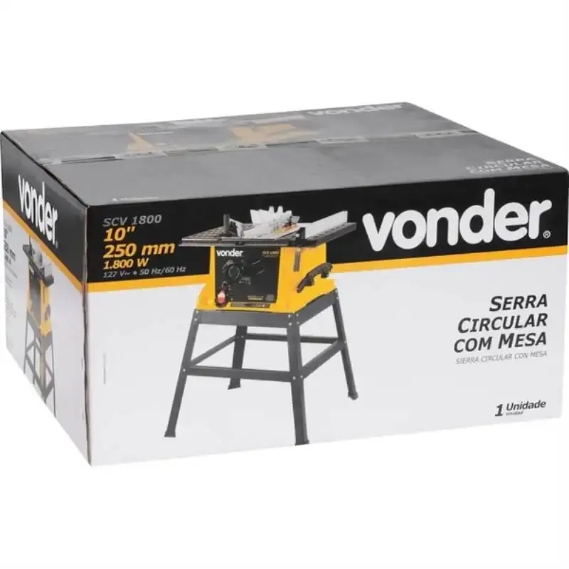 Serra circular de bancada 10 POL 1800W SCV 1800 Vonder 220 V — fotografia 3