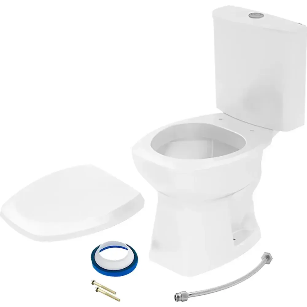 Kit bacia e caixa acoplada completo thema 3/6L branca Incepa — fotografia 4
