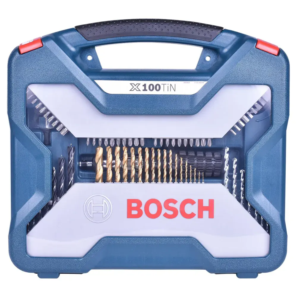 Jogo de brocas e bits titanium x-line com 100 peç Bosch — fotografia de referência