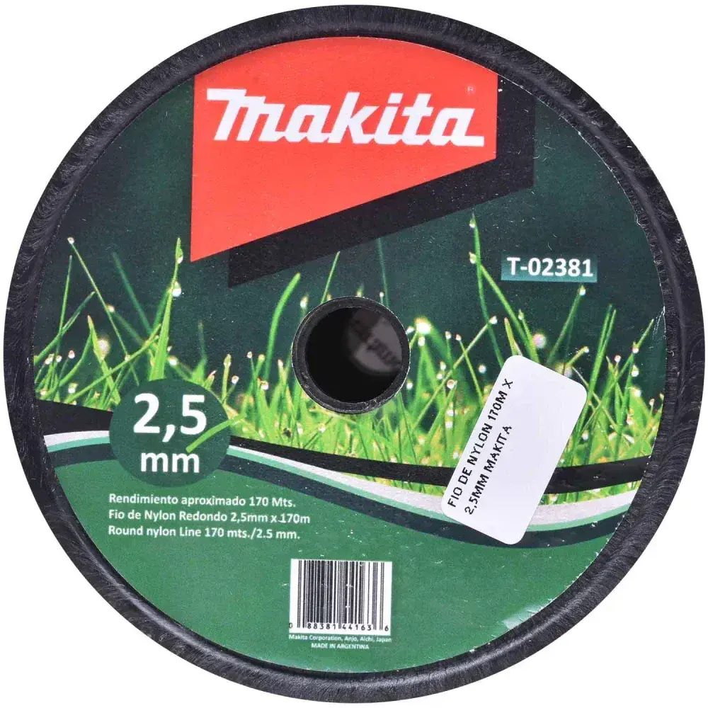 Rolo de fio de nylon 170M 2,5MM Makita — fotografia 10