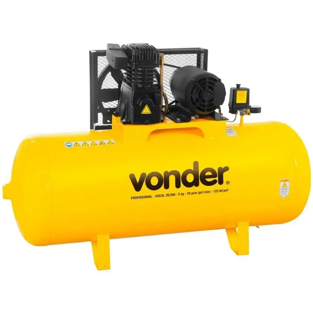 Compressor de ar VDCSL-20/200, 5,0CV trifásico Vonder — fotografia de referência