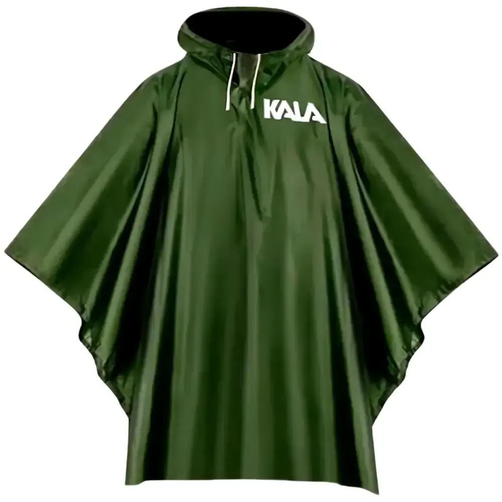 Poncho capa de chuva impermeável em PVC verde araguaia Kala — fotografia 2