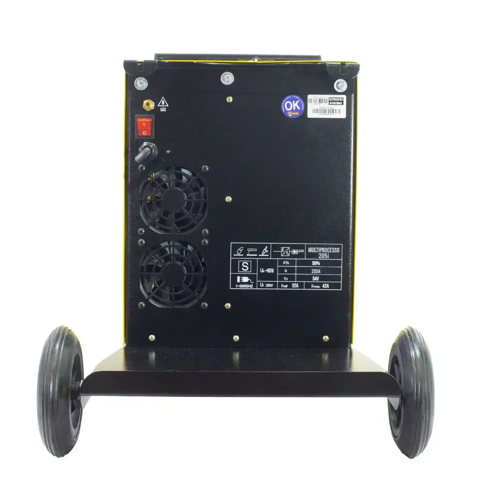 Máquina de solda 205A multiprocesso MIG TIG eletrodo 205I 220V mono V8 — fotografia 5