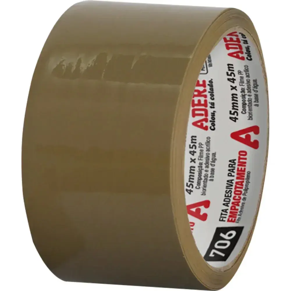 Fita para empacotamento 45MMX40M marrom Adere — fotografia 2