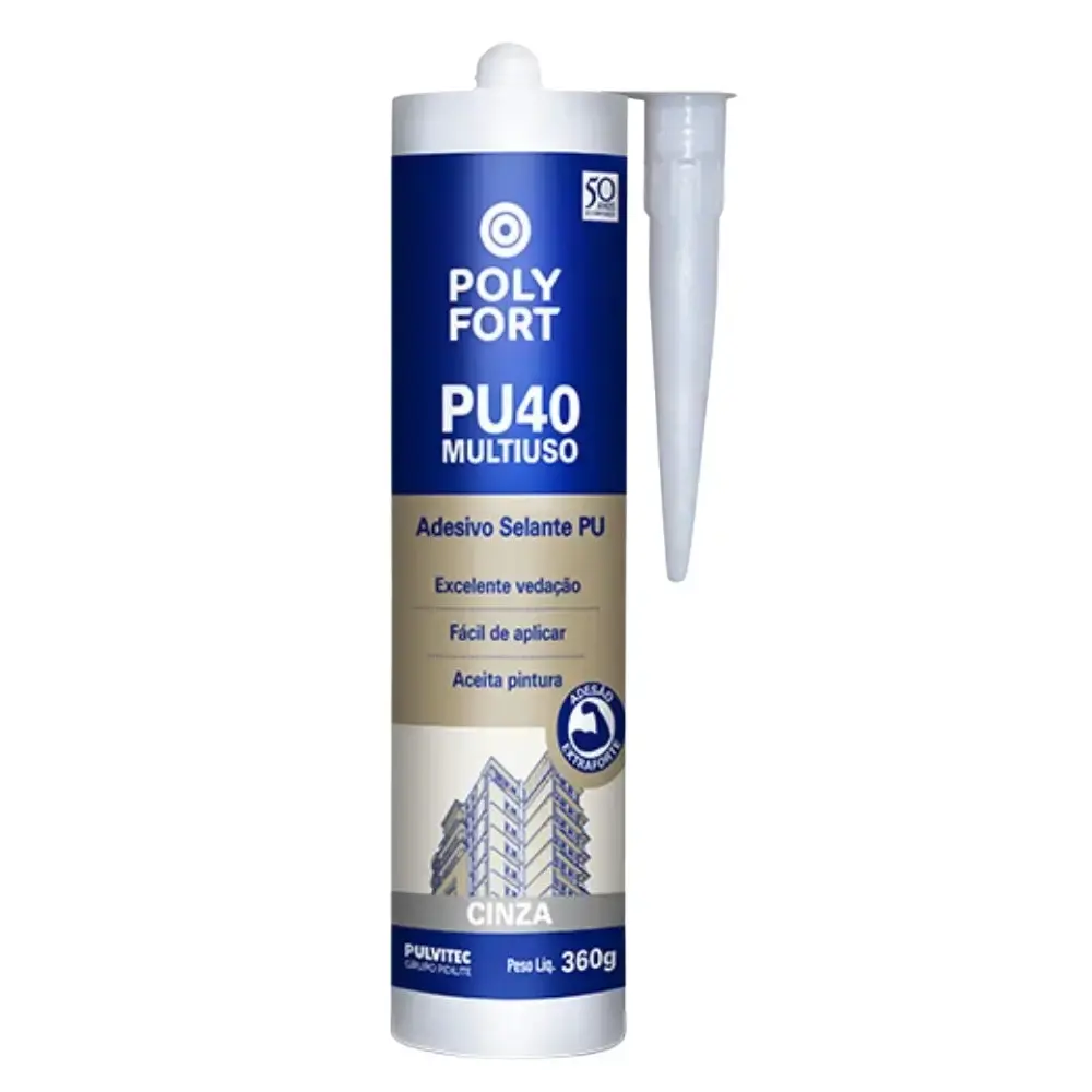 Adesivo selante PU 40 construção 360G cinza PU32 Pulvitec