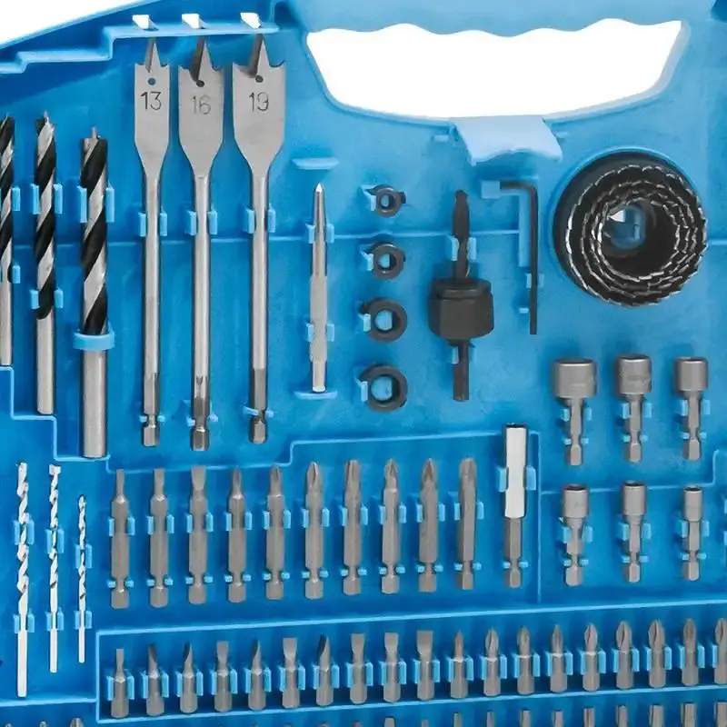 Kit de brocas. ponteiras e serras copo com 129 peças G19517AC Gamma — fotografia 6