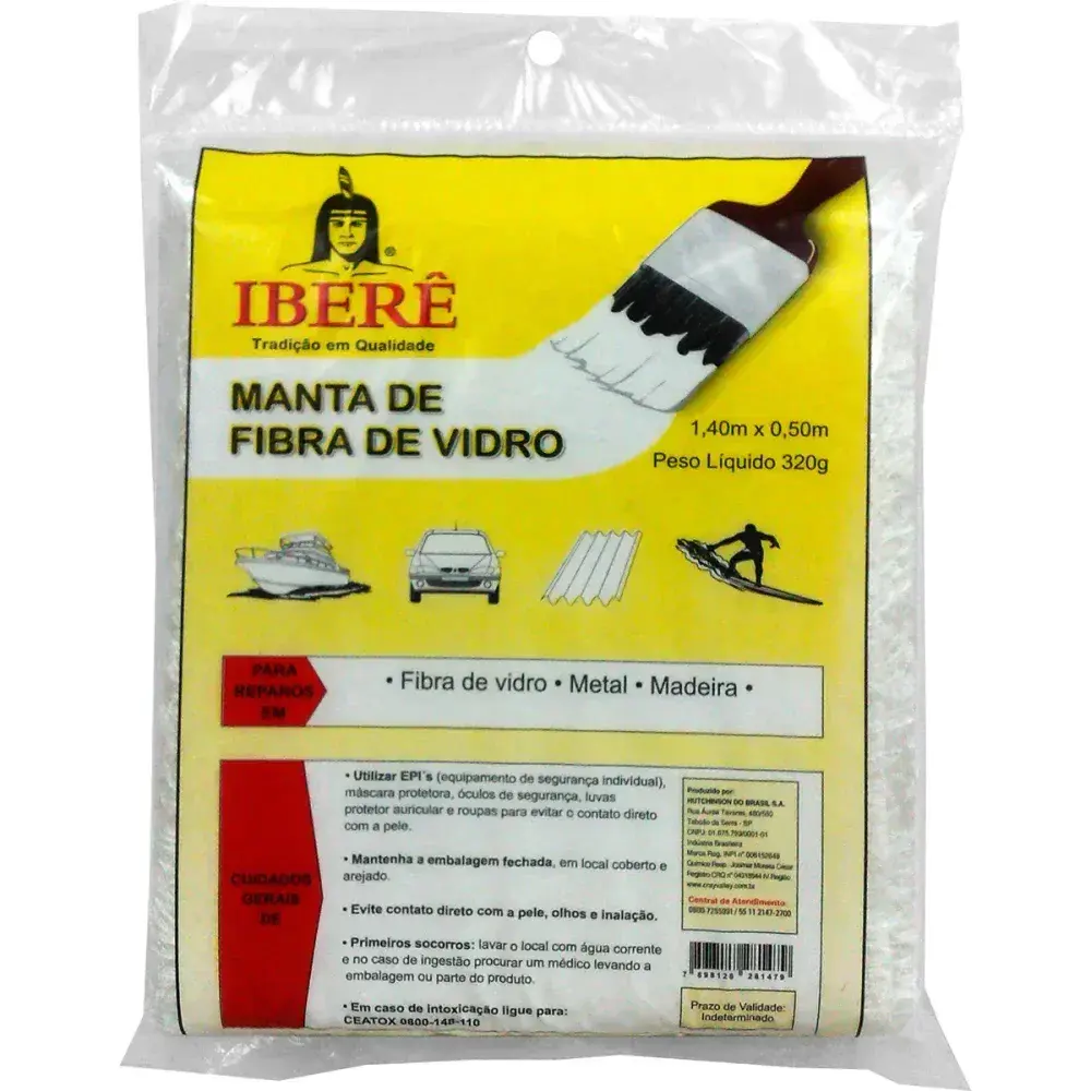 Manta fibra de vidro 1,40X0,50MM 320G iberê — fotografia 2