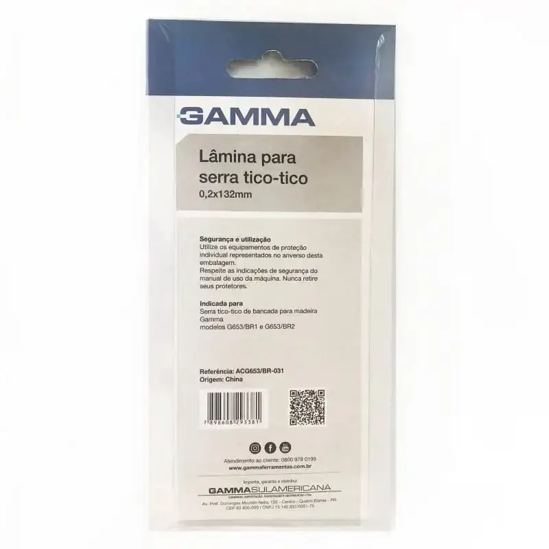 Lâmina para Serra Tico Tico de Bancada G653 132 x 0.3 MM 18DPP ACG653/BR-031 GAMMA — fotografia 4