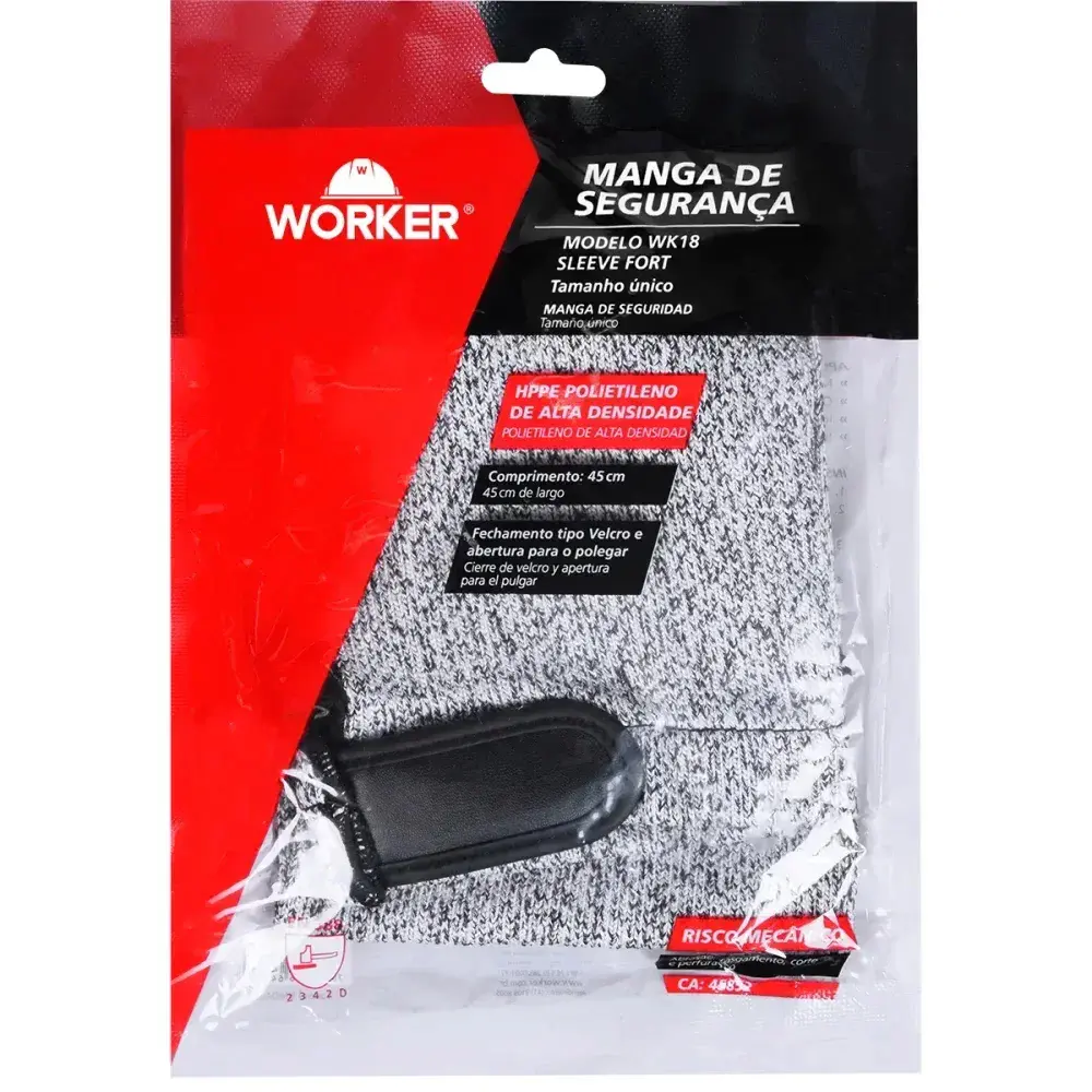 Manga de proteção hppe 45CM velcro Worker — fotografia 8