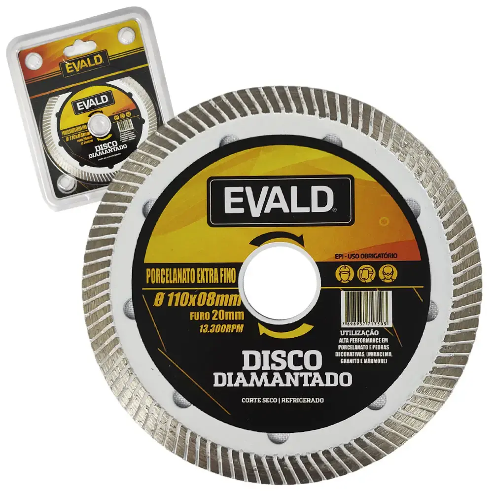 Disco de corte diamantado extra fino 4.3/8 POL para porcelanato 11302 Evald — fotografia de referência