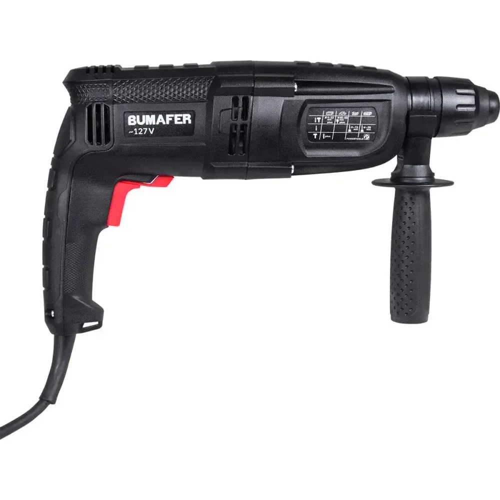 Martelete perfurador e rompedor sds plus 850W Bumafer — fotografia 8