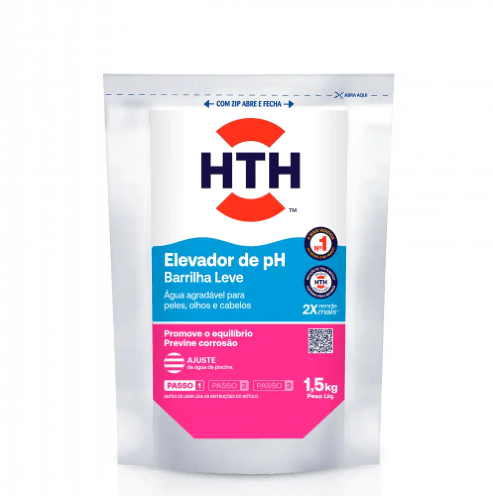 Elevador de ph em pó barrilha com 1,5KG da HTH