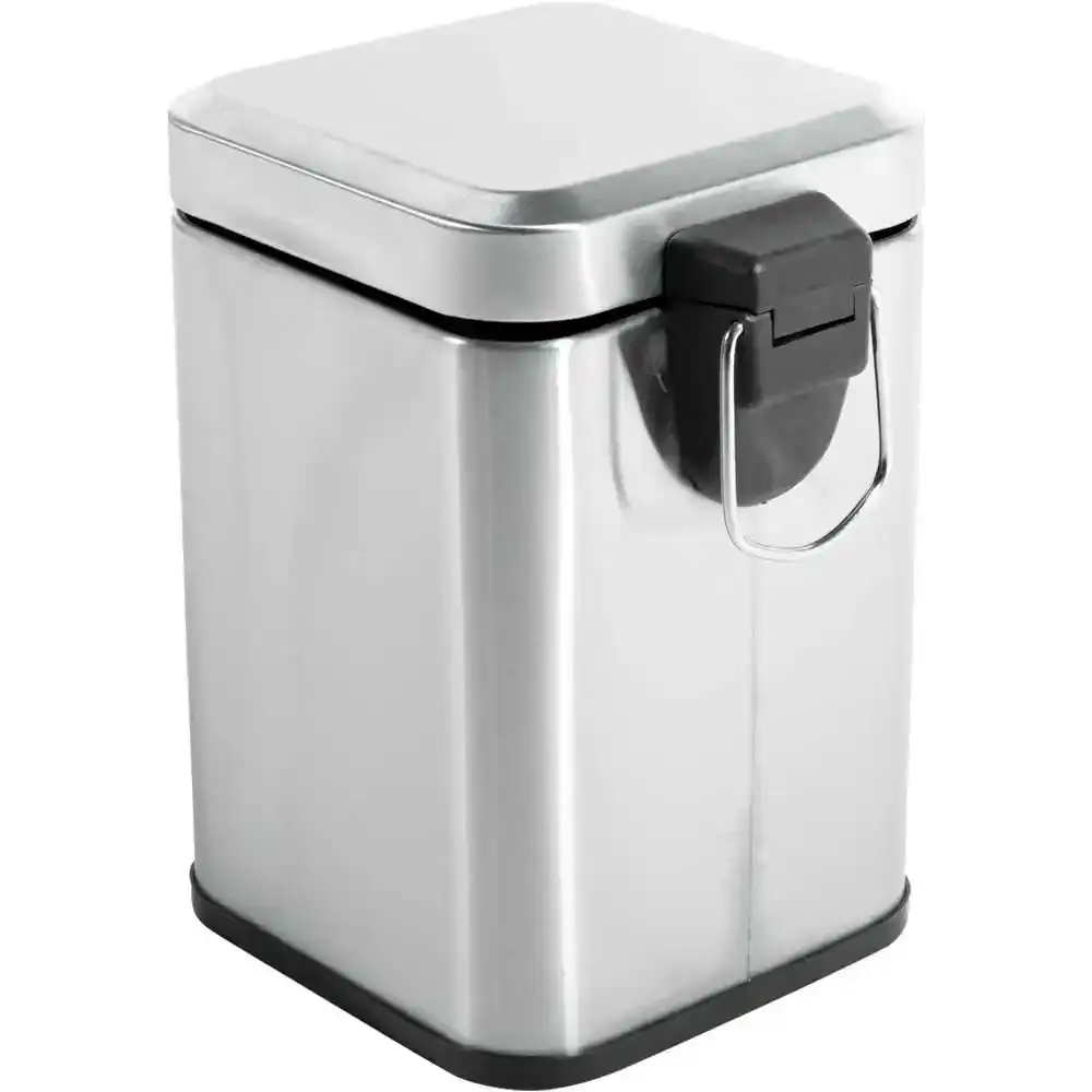 Lixeira retangular 3 litros em inox Vonder — fotografia 5