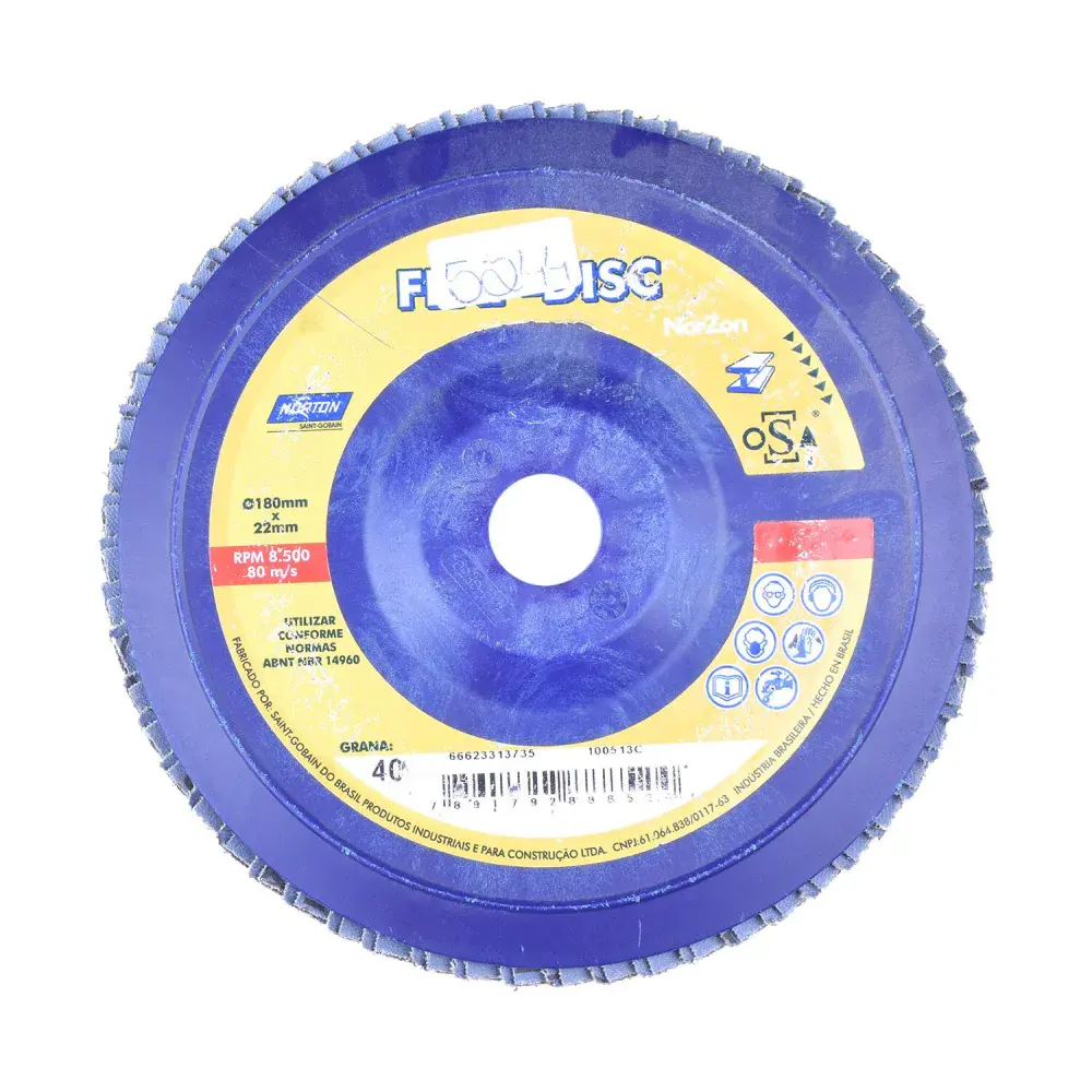 Lixa flap disco 7 180X22MM G40 R-822 Norton — fotografia de referência