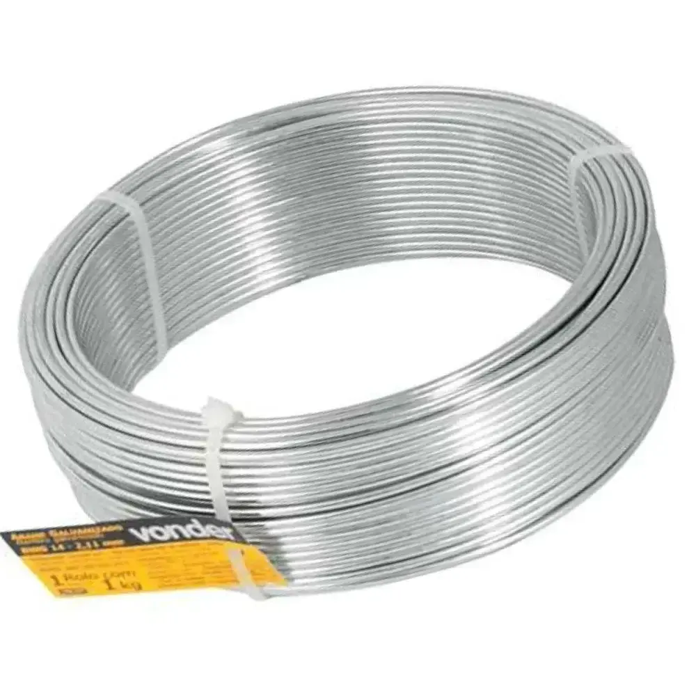 Arame galvanizado 2.11MM rolo 1KG BWG 14 Vonder — fotografia de referência