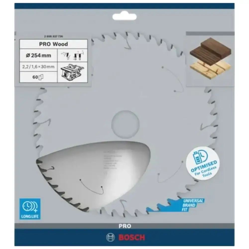 Disco de Corte Standard for Wood 254 x 30 MM 60 Dentes BOSCH — fotografia 3