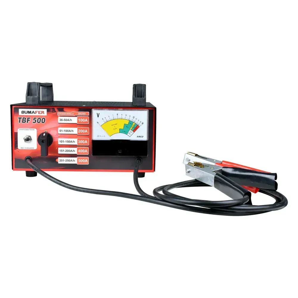 Teste de bateria modelo TBF500 250A 16V analógico Bumafer — fotografia 6