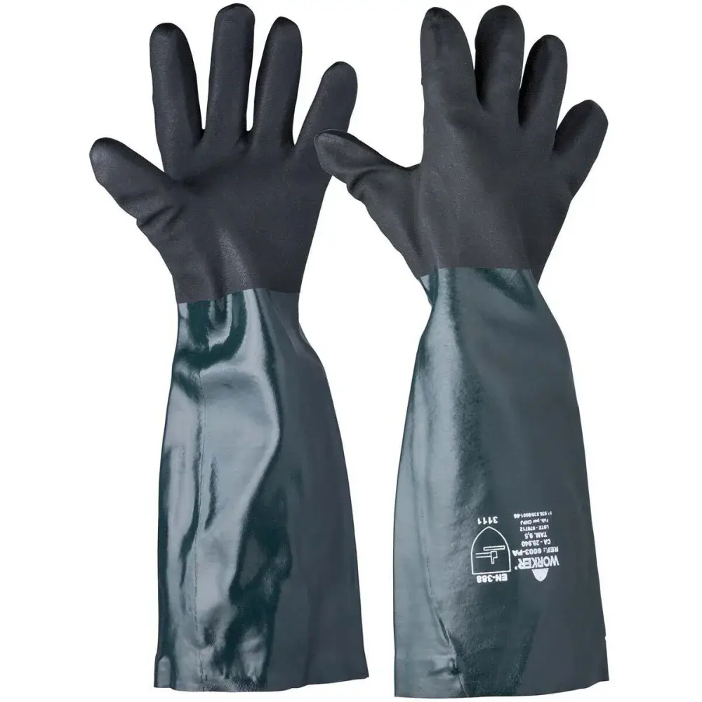 Luva áspera pvc forrada 60CM Worker — fotografia de referência