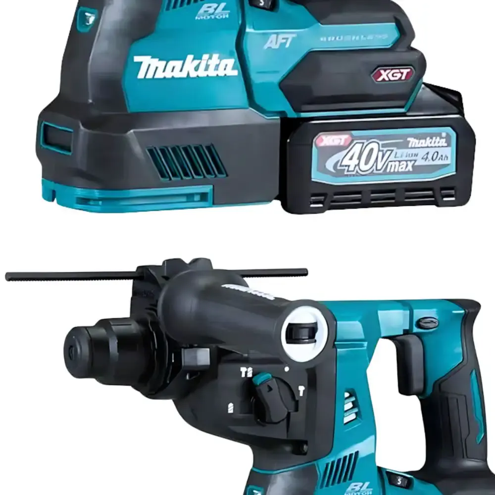 Martelete max perfurador rompedor bateria 40V com 2 baterias e maleta HR001GM201 Makita 220 V — fotografia 5