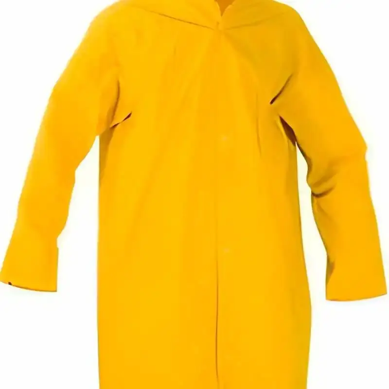 Capa de chuva PVC com capuz tamanho XG amarela 700.30385 Plastcor — fotografia 3
