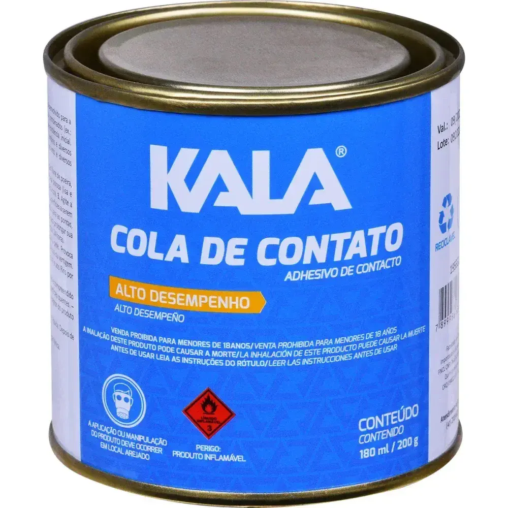 Adesivo cola de contato lata 200G Kala — fotografia 2