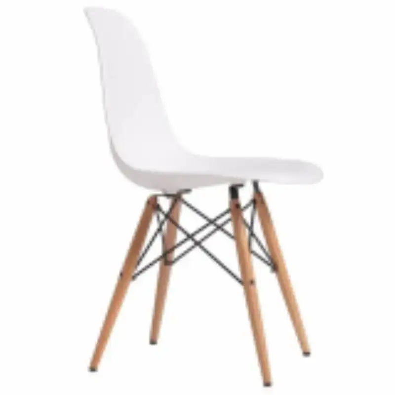 Cadeira charles eames wood branca F901000 eifel com 2 unidades Garden life — fotografia 4