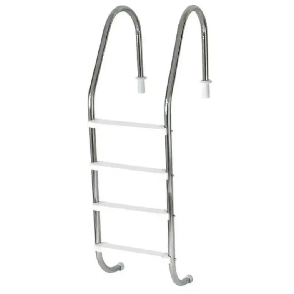 Escada para piscina 2 POL em aço inox 4 degraus anatômicos em abs Sodramar — fotografia 5