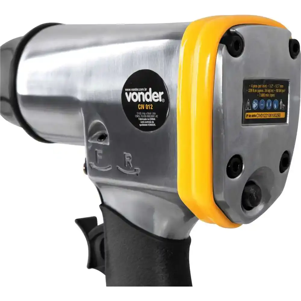 Chave de impacto pneumática 339Nm 1/2 POL 12,7 mm CIV 012 VONDER — fotografia 8