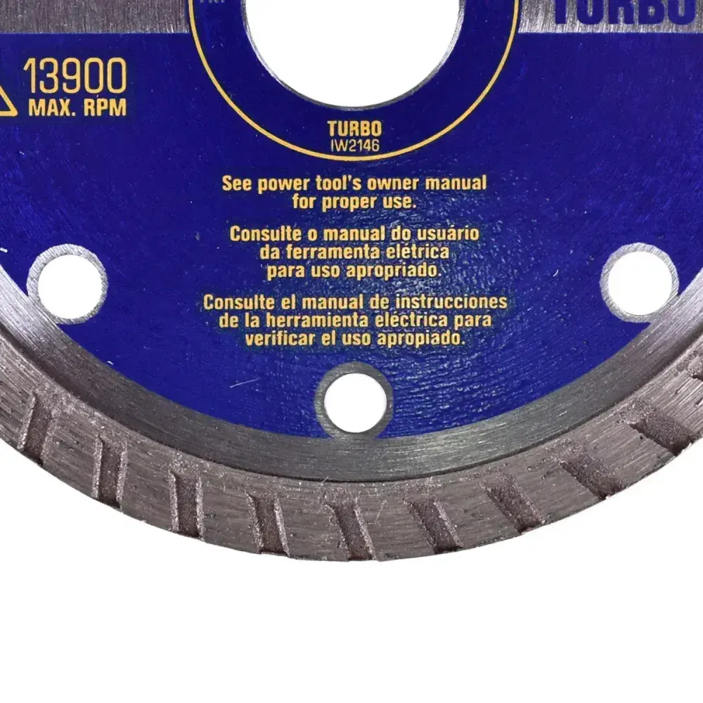 Disco diamantado 110X20MM turbo seco/úmido IW2146 Irwin — fotografia 8