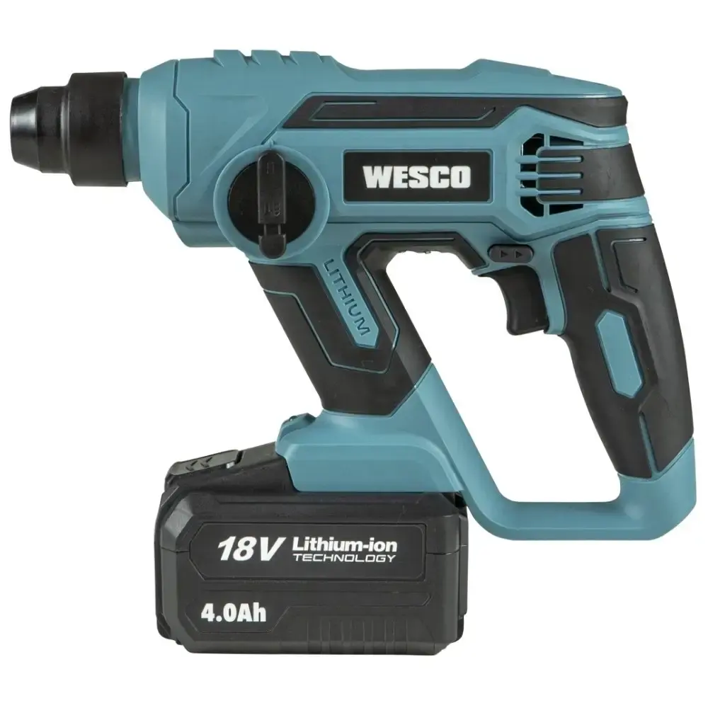 Martelete rotativo sds-plus com bateria 18V 2AH e carregador bivolt Wesco — fotografia 4