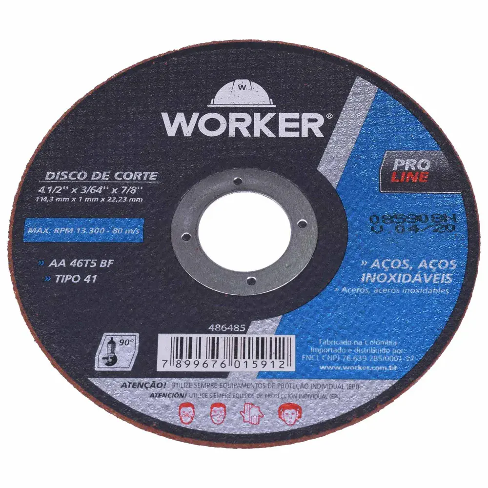Disco corte fino inox 4.1/2/64/8 Worker — fotografia 3