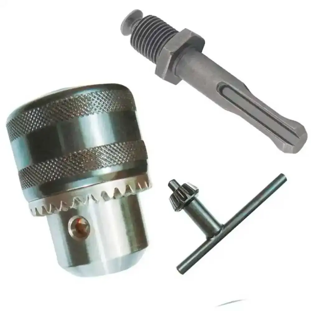 Kit Mandril com Rosca 13L 1/2" x 20 com Furo + 1 Haste Adaptadora SDS-Plus Extra