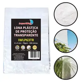 Lona Carreteiro 100 Micras Leve 6 x 3 Metros Transparente IWLP63TR IMPORTWAY — fotografia 2