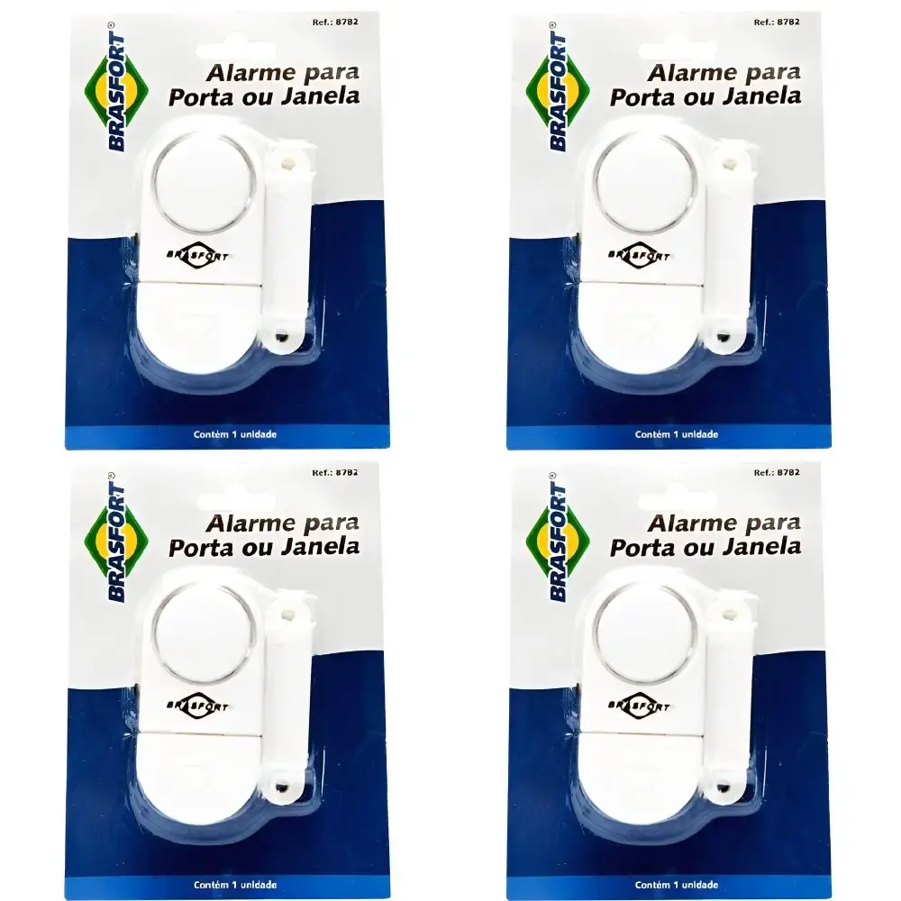 Alarme para Portas ou Janelas 8782 com 4 Unidades BRASFORT