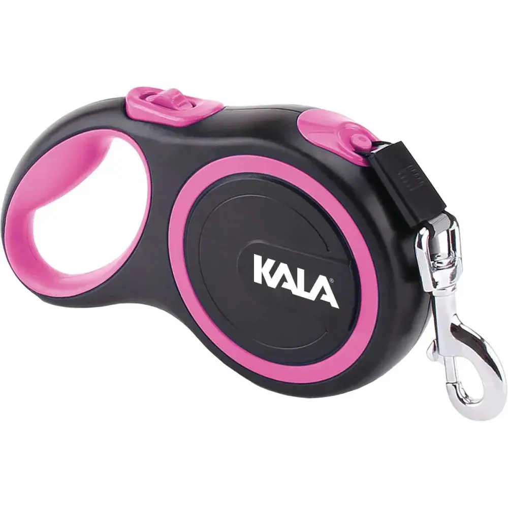 Guia retrátil pet rosa 8M 50KG Kala — fotografia de referência