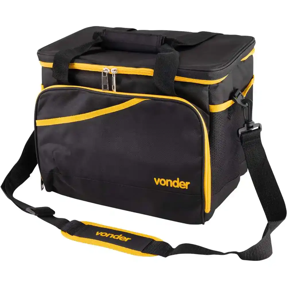 Bolsa Térmica 17 litros Preta e Amarela VONDER — fotografia 5