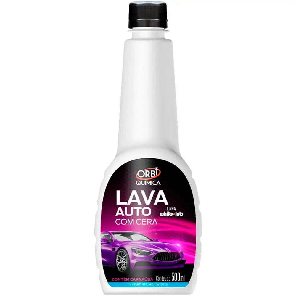 Detergente neutro 500ML lava auto com cera automotiva 8903 Orbi
