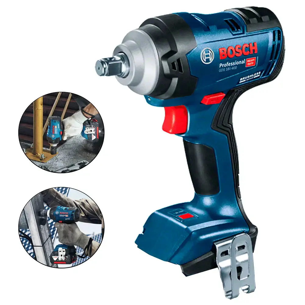 Chave de impacto à bateria 18V 1/2 POL 400NM brushless 18V-400 sem bateria Bosch — fotografia de referência