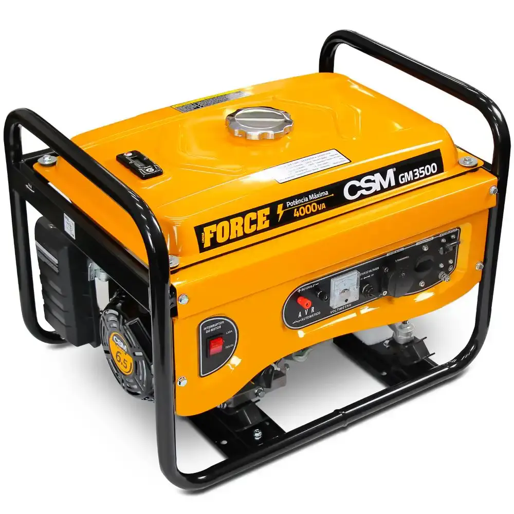 Gerador de energia à gasolina 3,5 KVA 4 tempos partida manual bivolt 110/220V GM-3500 CSM — fotografia de referência