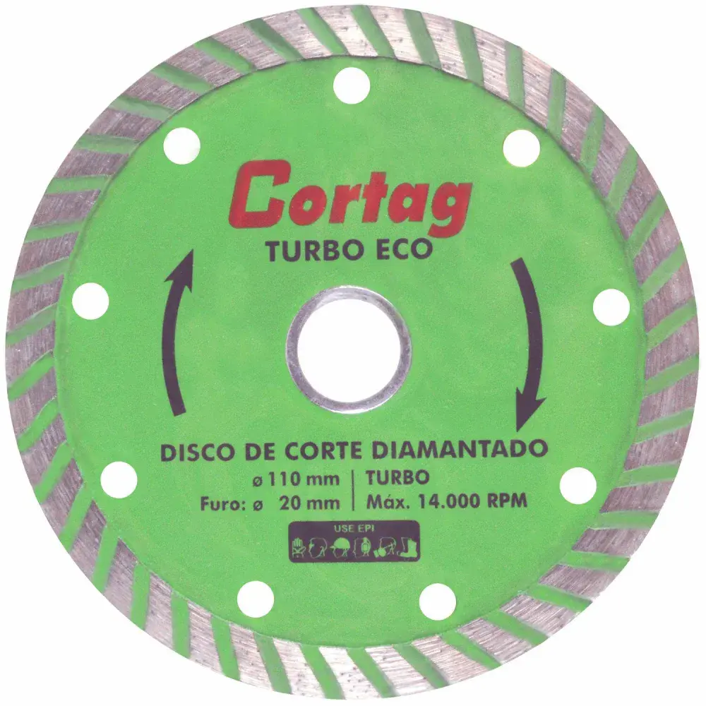 Disco diamantado 110MMX20MM Cortag turbo eco