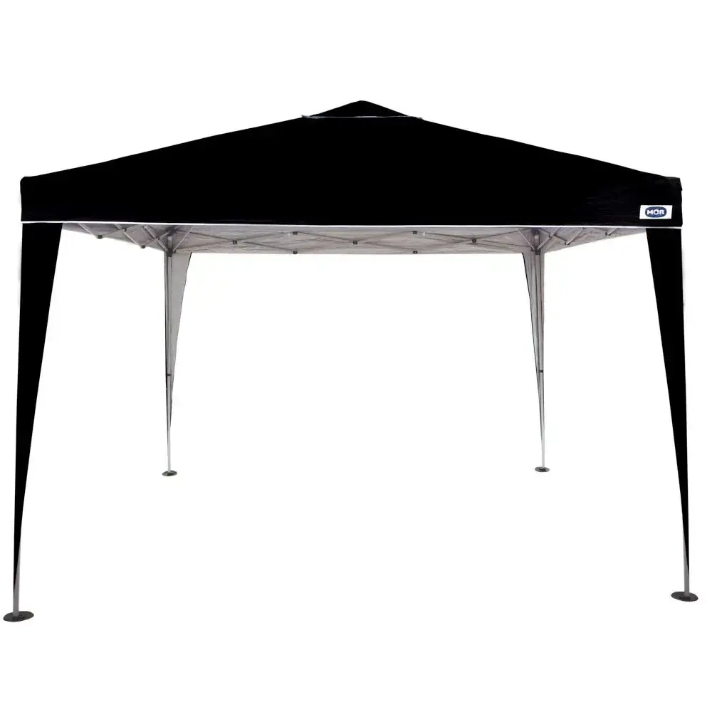 Tenda gazebo preto em poliéster 3X3 metros dobravel x-flex 003576 Mor — fotografia 6
