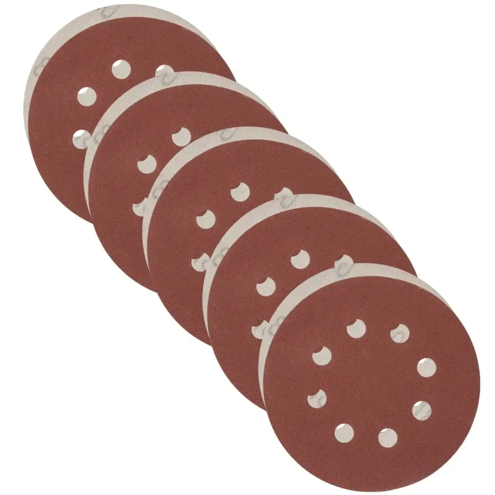 Disco de Lixa Perfurado com Velcro Grão 180 125 mm kit com 5 Peças MTX