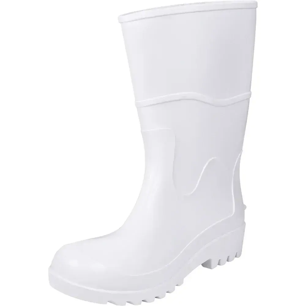 Bota pvc branca nr 44/45 cano médio sem forro Kala — fotografia 7