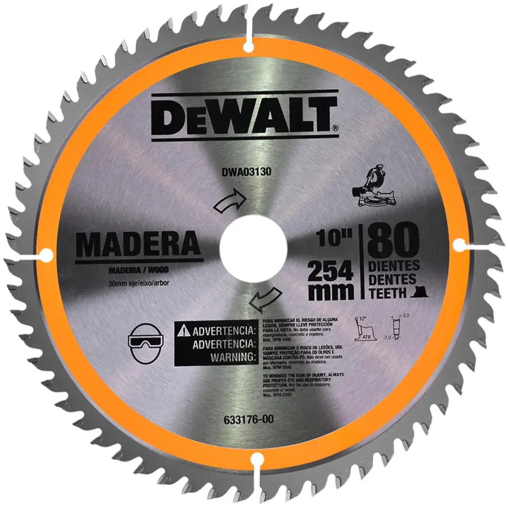 Disco de serra para madeira 80 dentes DWA03130 Dewalt