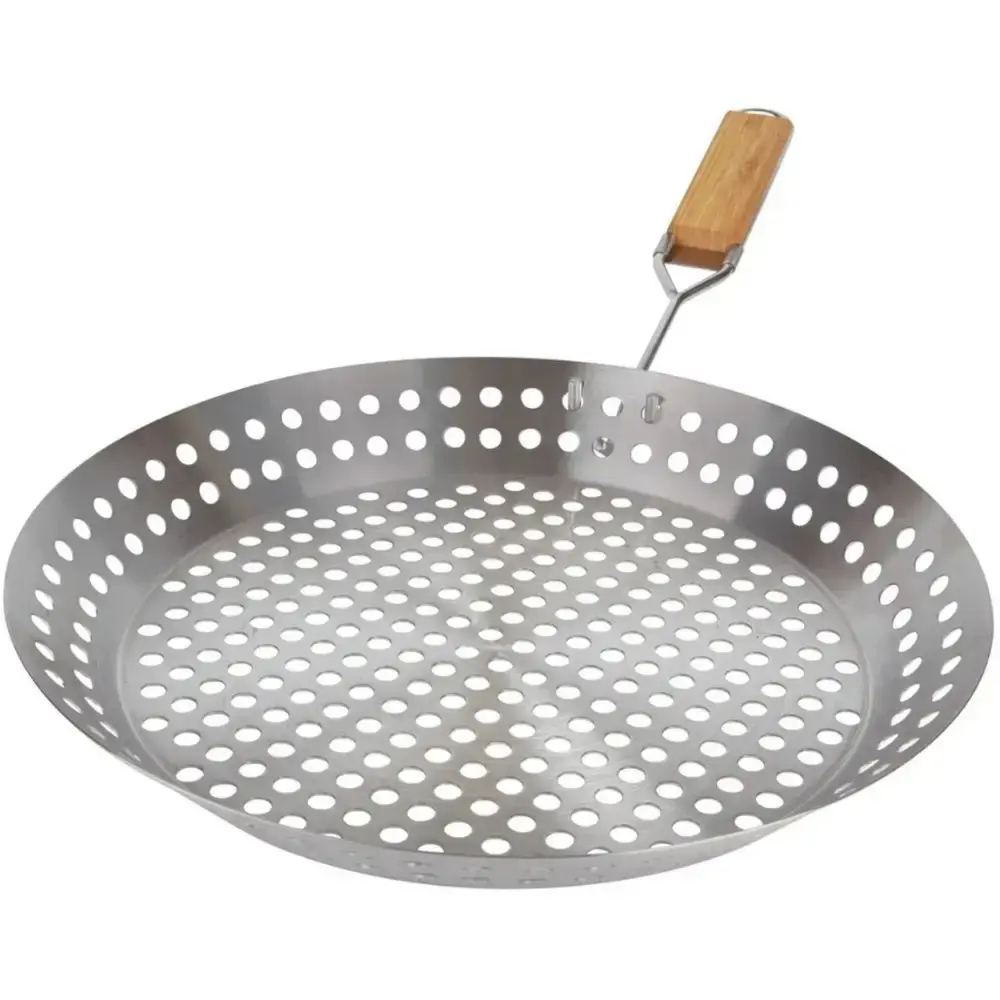 Frigideira inox 30 CM para grelhar 2 em 1 Mor