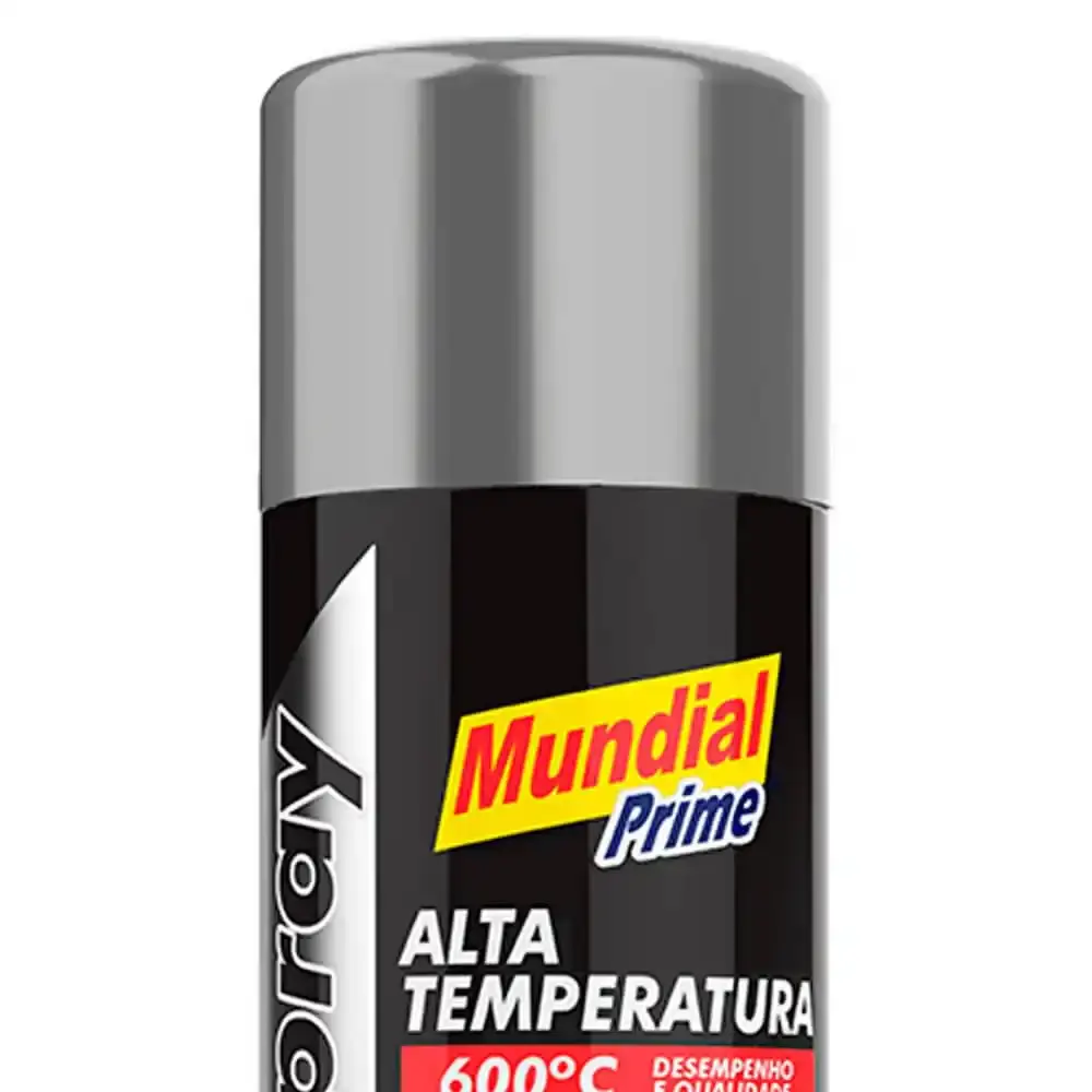 Tinta spray 400ML alta temperatura alumínio AE01000098 mundial prime — fotografia 2