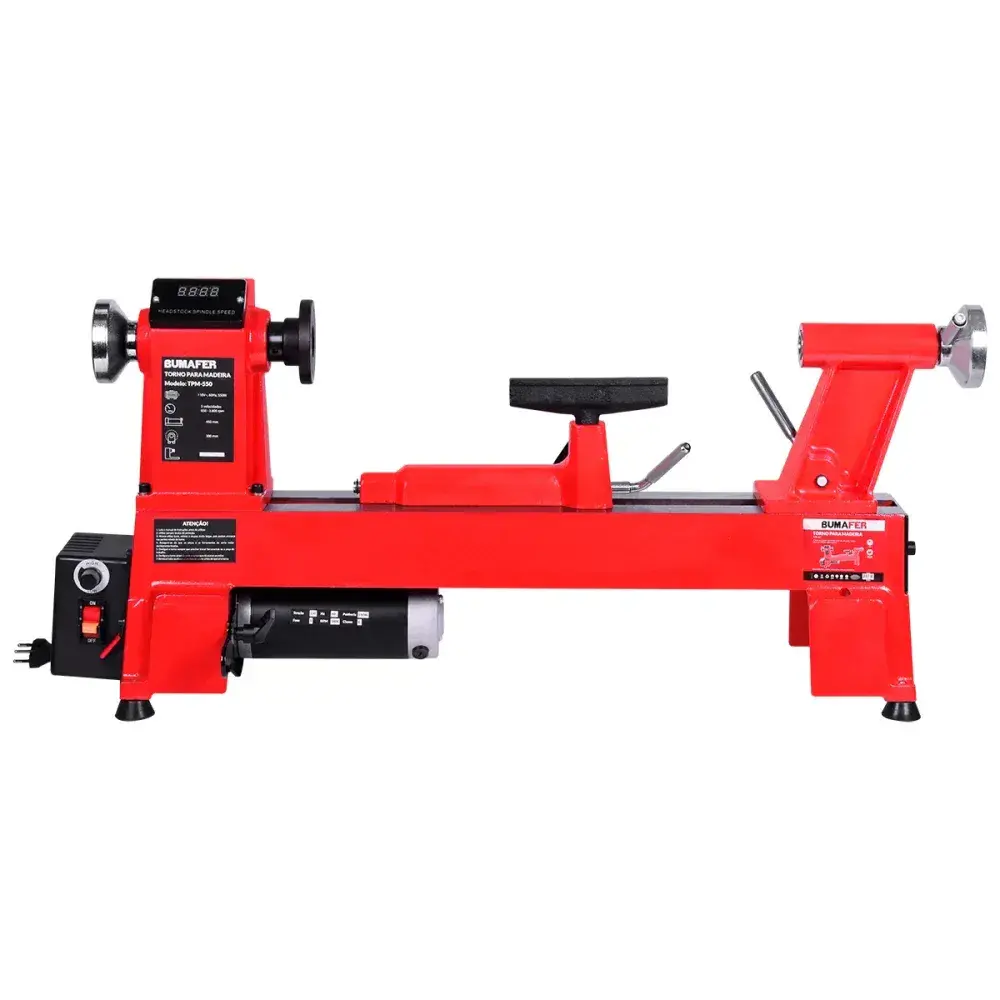 Torno para madeira TPM-550 450MM 550W Bumafer — fotografia 7